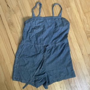 Gap Jean Romper with adjustable straps and drawstring